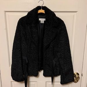 Nine West black fleece coat
